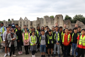 Victoria students at a medieval castle