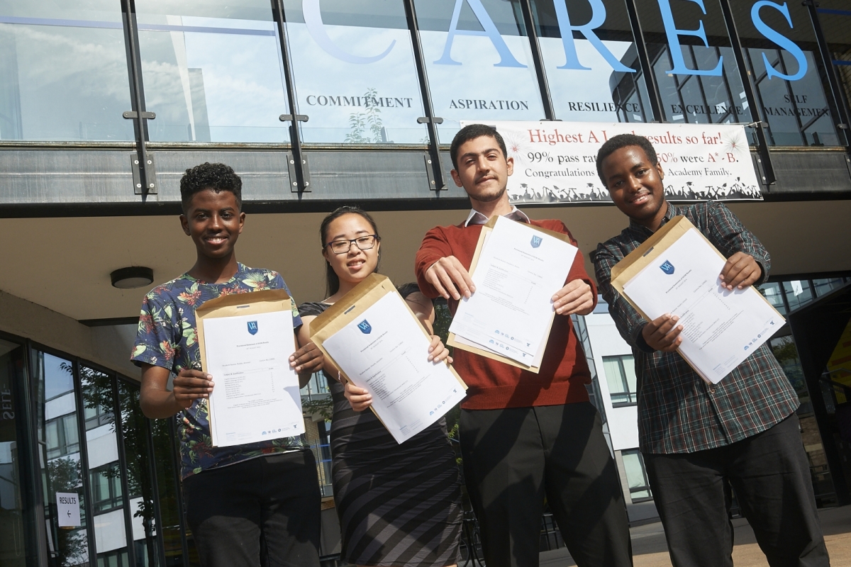 GCSE students get results at Ark Walworth